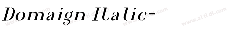 Domaign Italic字体转换